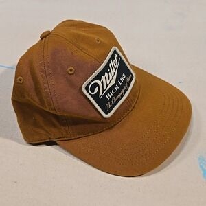 Miller High‎ Life American Needle Brown Strapback Hat Patch OSFA Champagne Beer